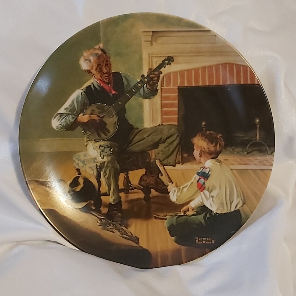 Norman Rockwell Plate "The Banjo Player"